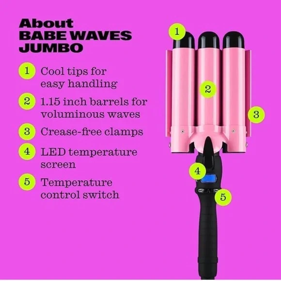 Trademark Beauty Three Barrel Hair Waver, Curling Iron Jumbo